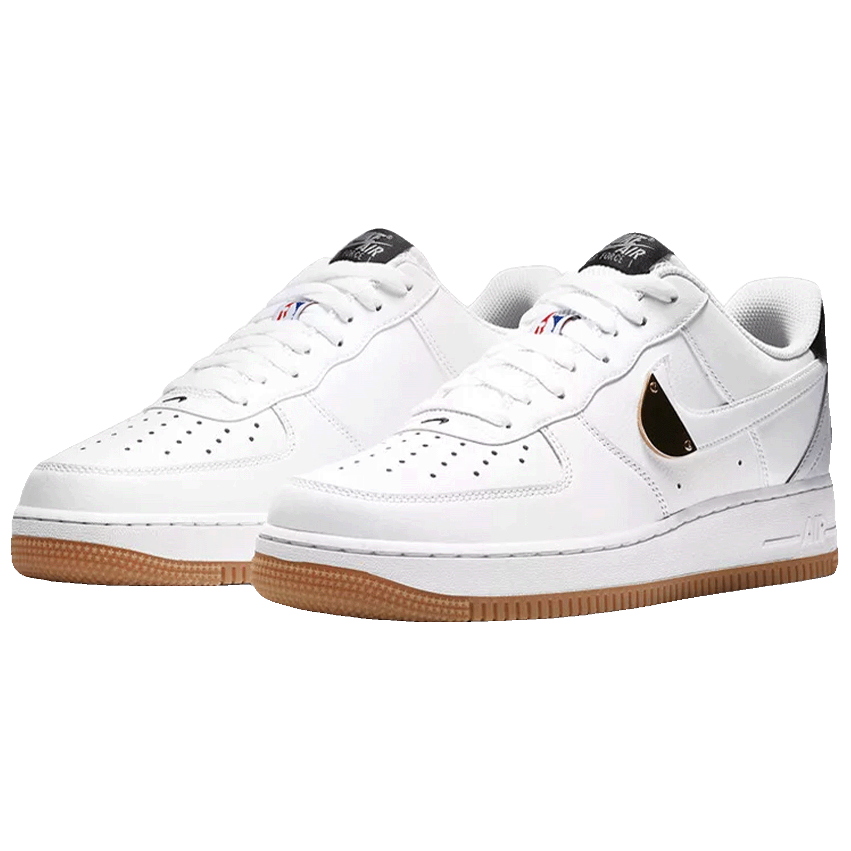 Nike Air Force 1 Low NBA White Grey Gum Side