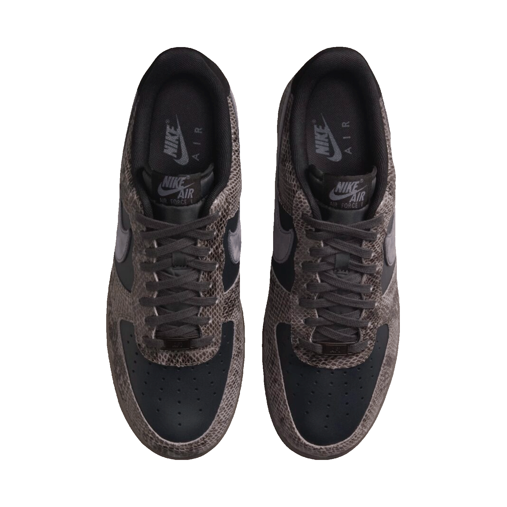 Nike Air Force 1 Low Off Noir Snakeskin Oben