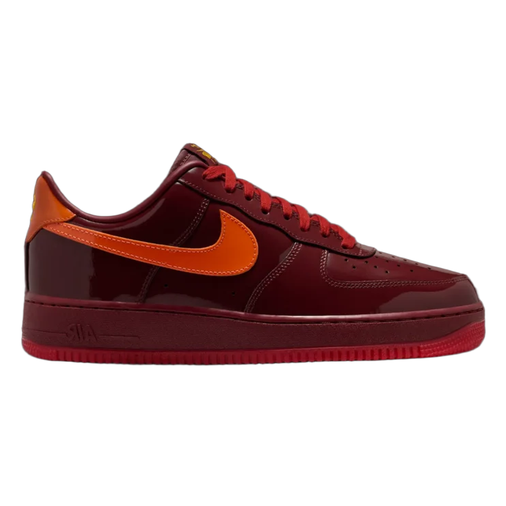 Nike Air Force 1 Low Patent Leather Dark Team Red Safety Orange IO4489-601