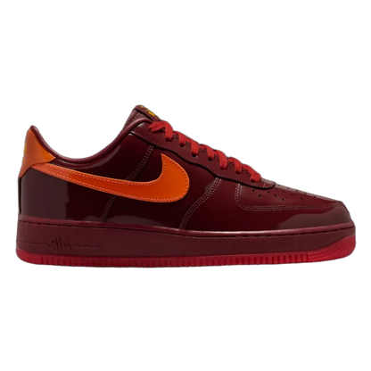 Nike Air Force 1 Low Patent Leather Dark Team Red Safety Orange IO4489-601