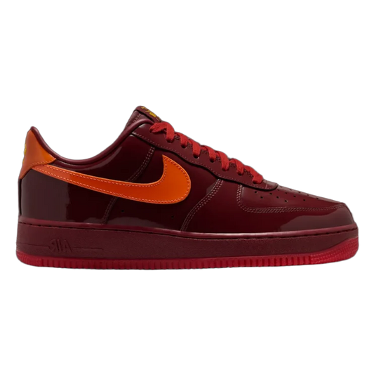 Nike Air Force 1 Low Patent Leather Dark Team Red Safety Orange IO4489-601