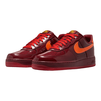Nike Air Force 1 Low Patent Leather Dark Team Red Safety Orange Side IO4489-601