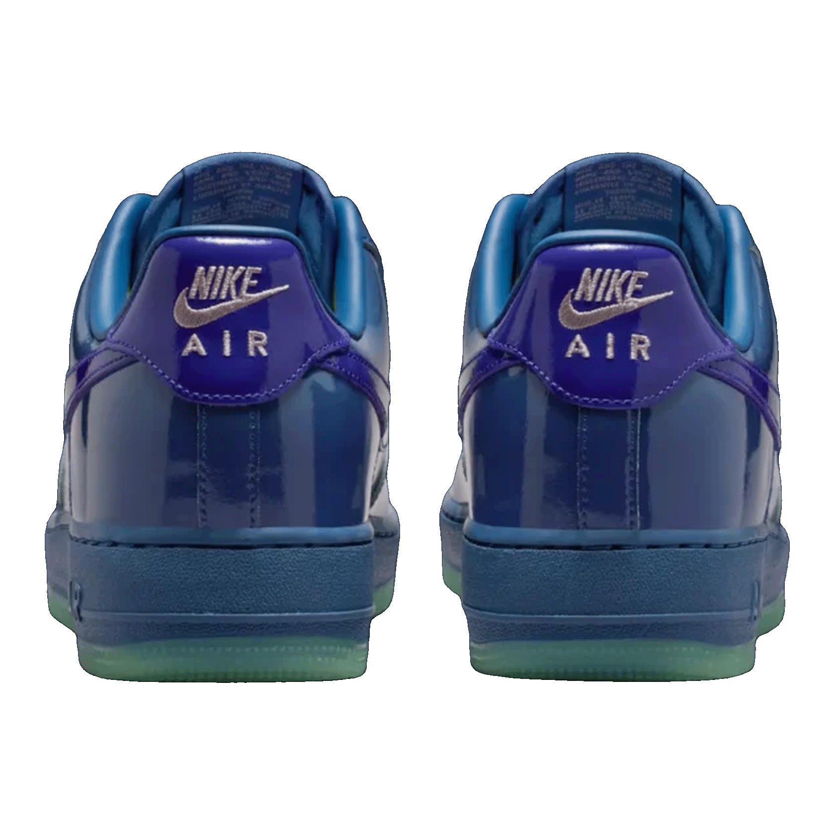 Nike Air Force 1 Low Patent Leather Mystic Navy Grape Ice Back IO4489-400