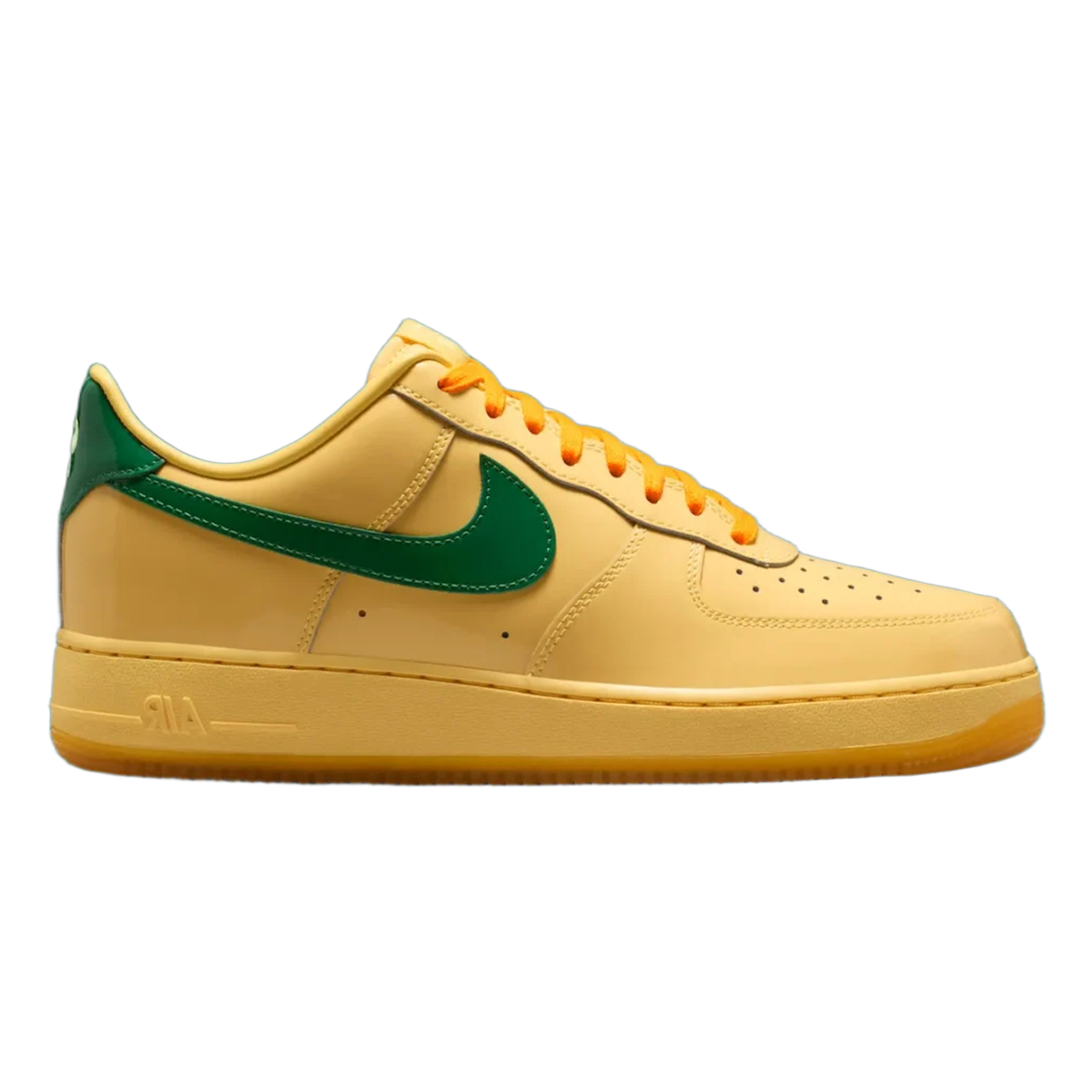Nike Air Force 1 Low Patent Leather Topaz Gold Pine Green IO4489-700