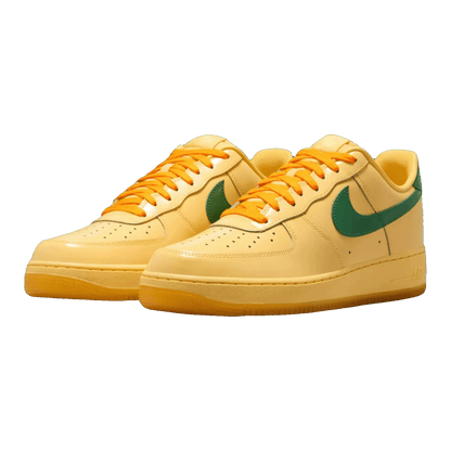 Nike Air Force 1 Low Patent Leather Topaz Gold Pine Green Side IO4489-700