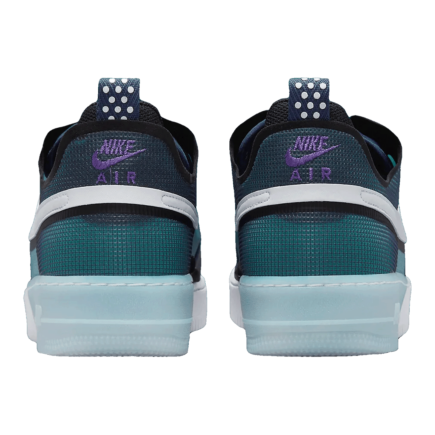 Nike Air Force 1 Low React Midnight Navy Teal Back
