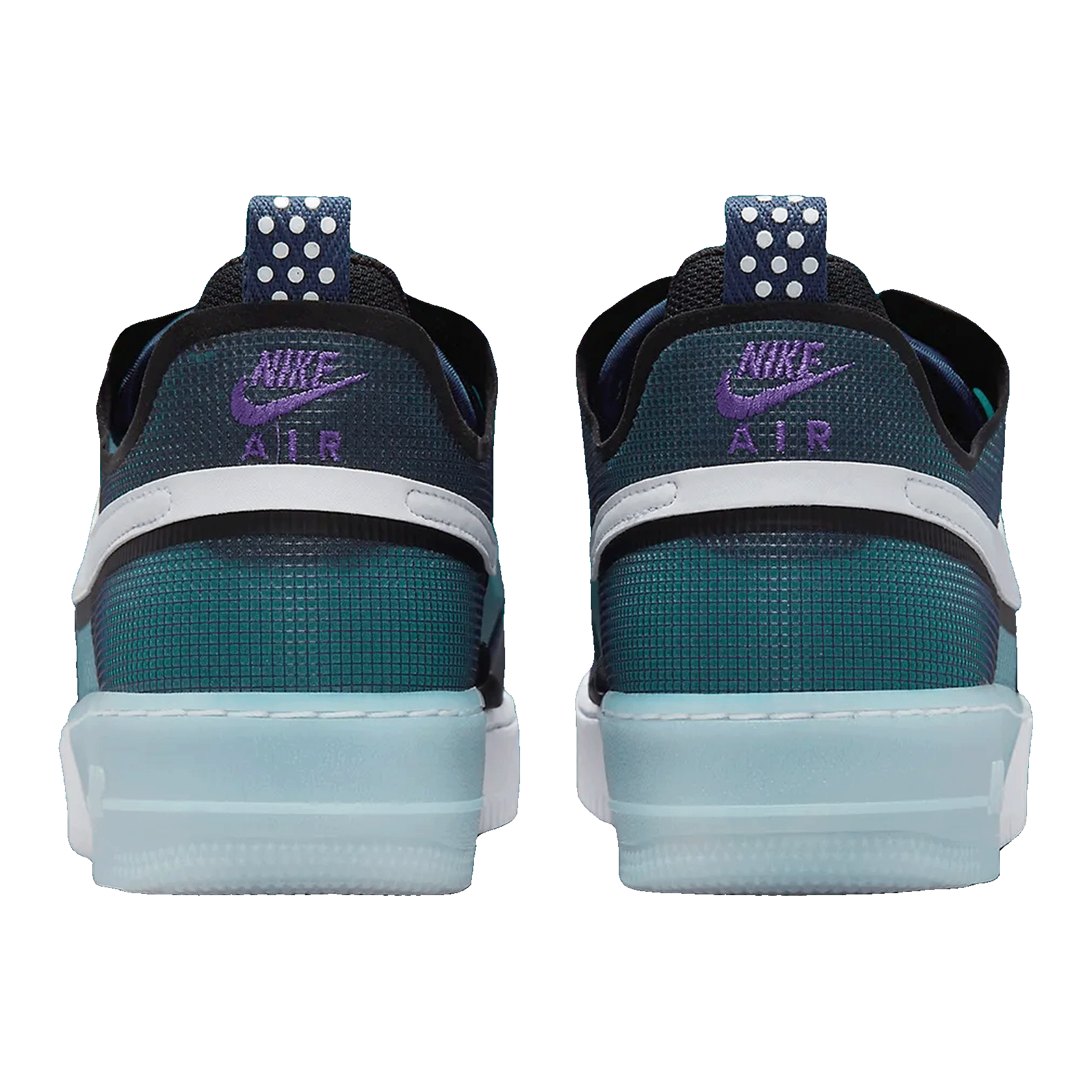 Nike Air Force 1 Low React Midnight Navy Teal Back