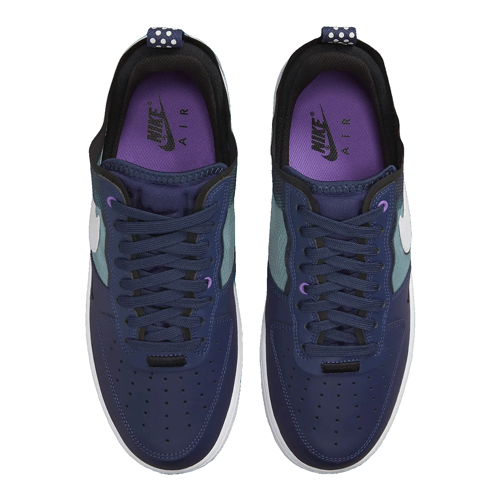 Nike Air Force 1 Low React Midnight Navy Teal Oben