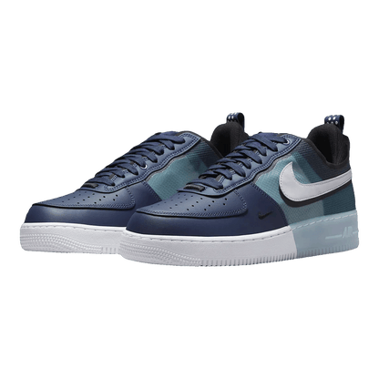 Nike Air Force 1 Low React Midnight Navy Teal Side