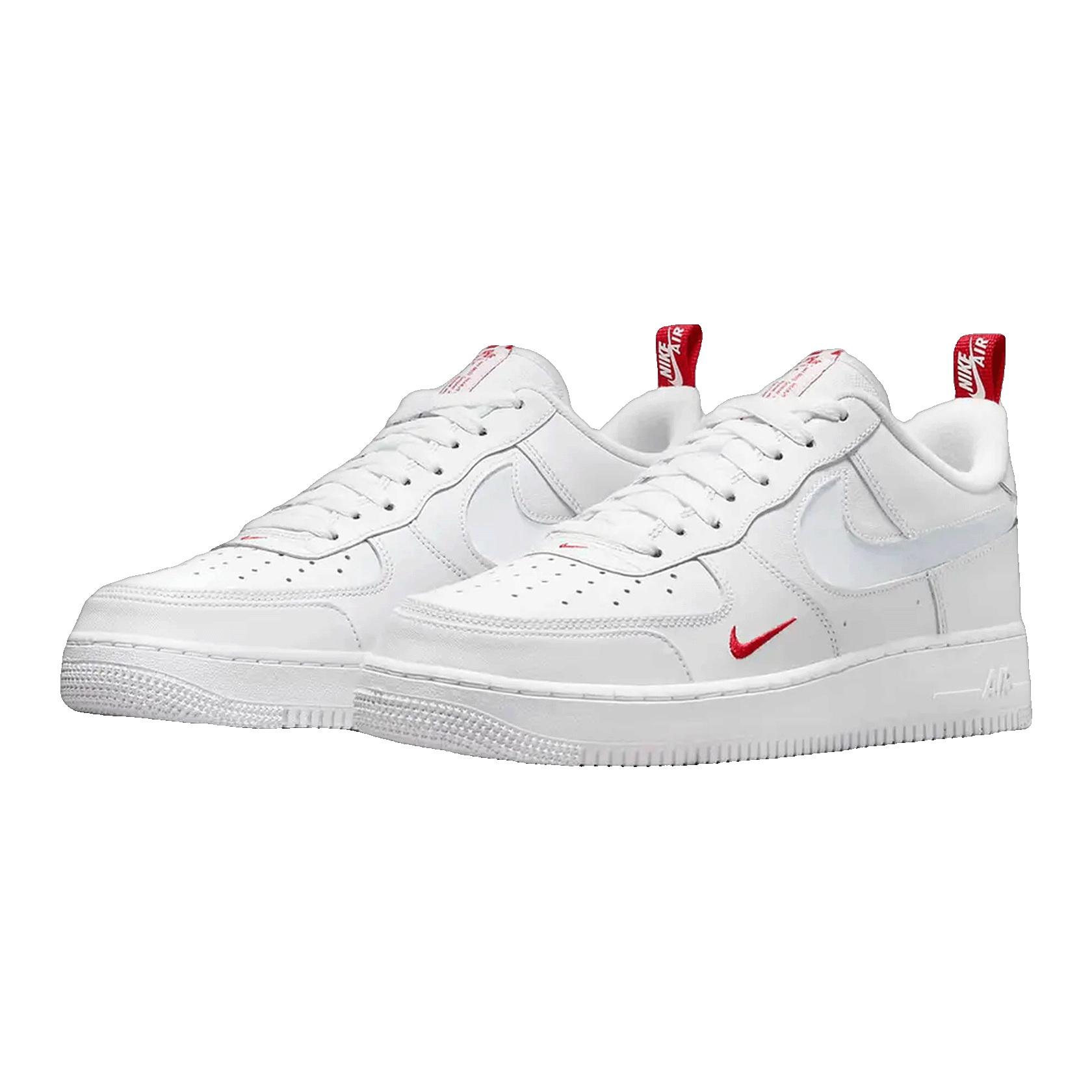 Nike Air Force 1 Low Reflective Swoosh White University Red Side