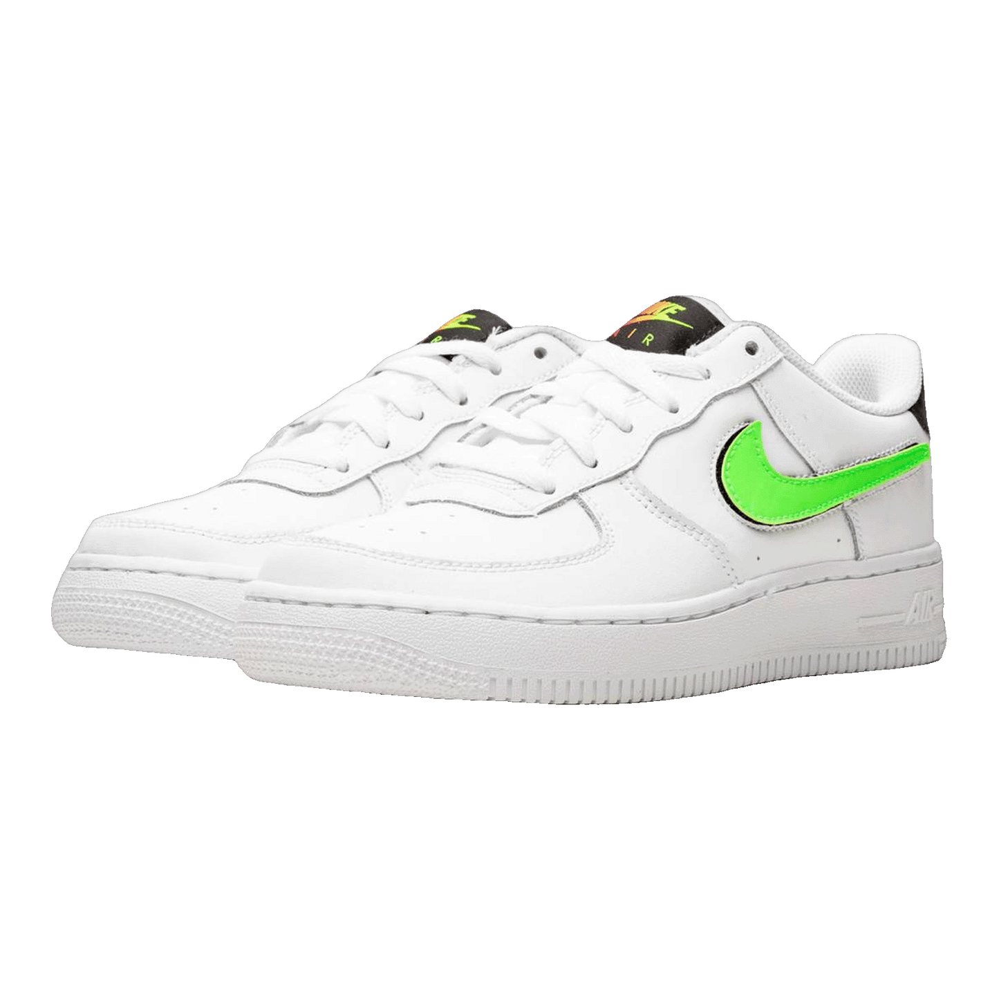 Nike Air Force 1 Low Removable Swoosh White Green Strike (GS) Side