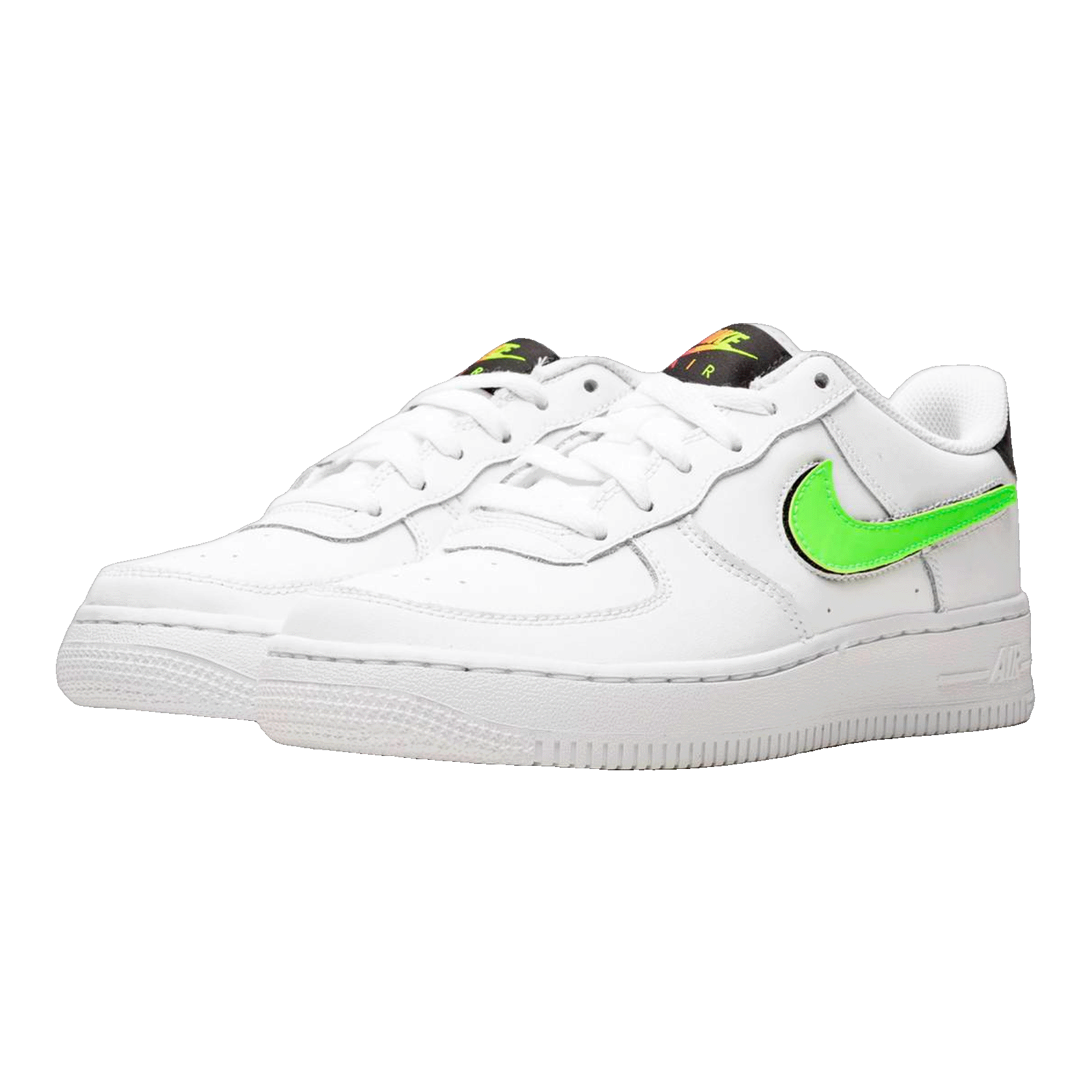 Nike Air Force 1 Low Removable Swoosh White Green Strike (GS) Side