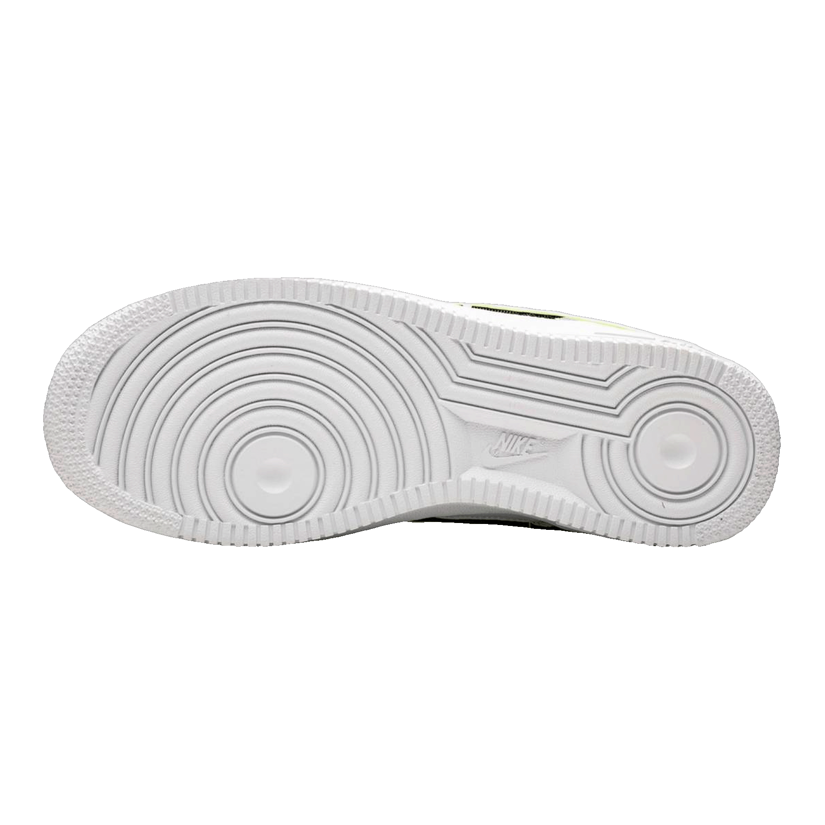 Nike Air Force 1 Low Removable Swoosh White Green Strike (GS) Sohle