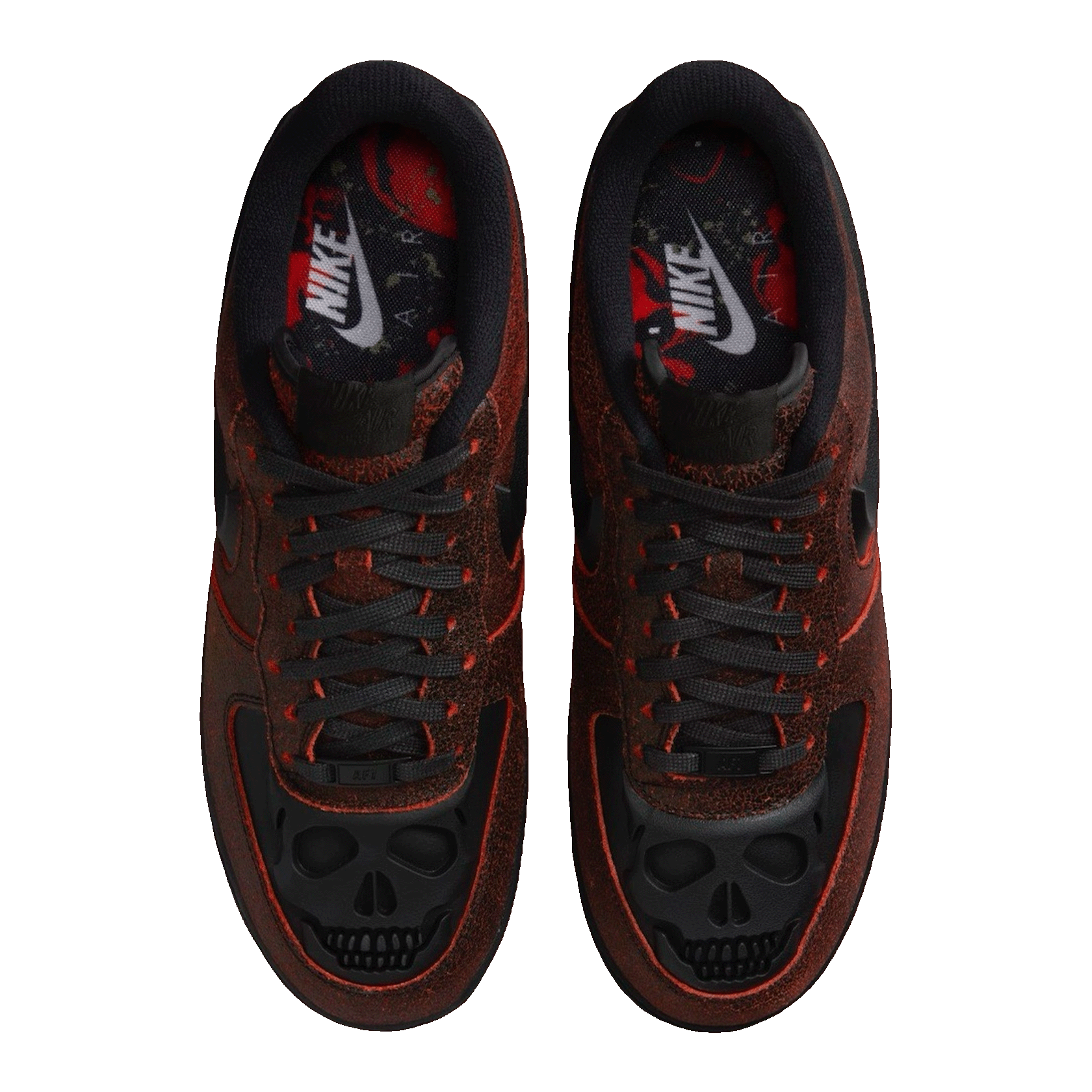 Nike Air Force 1 Low Retro QS Halloween Skull Oben