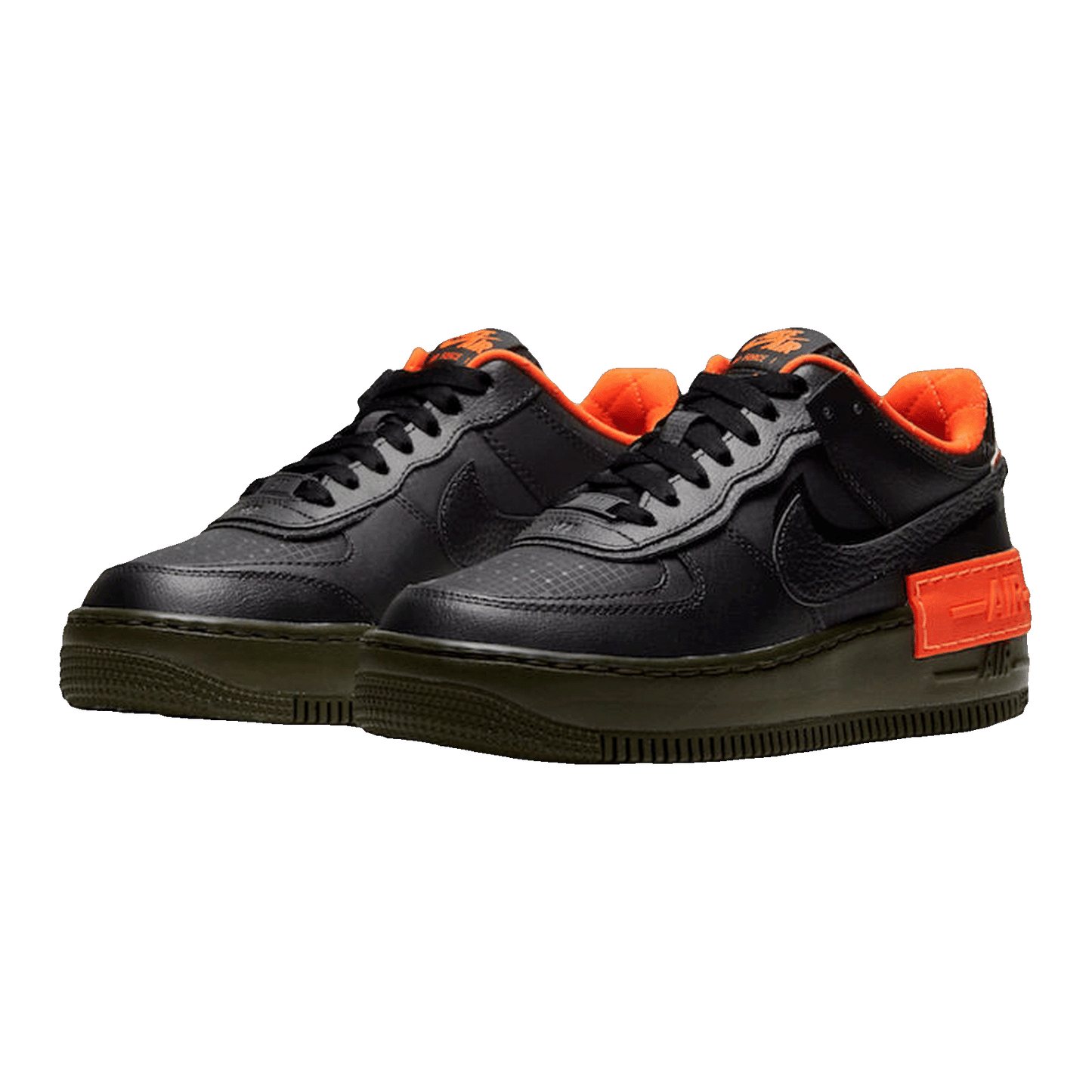 Nike Air Force 1 Low Shadow Black Hyper Crimson Cargo Khaki (W) Side