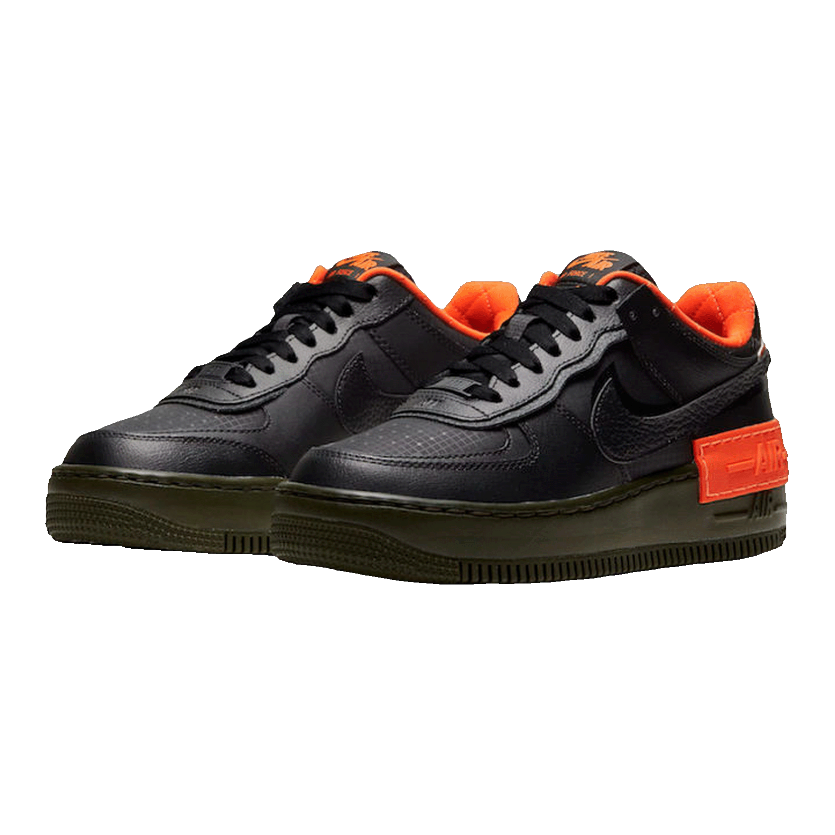 Nike Air Force 1 Low Shadow Black Hyper Crimson Cargo Khaki (W) Side