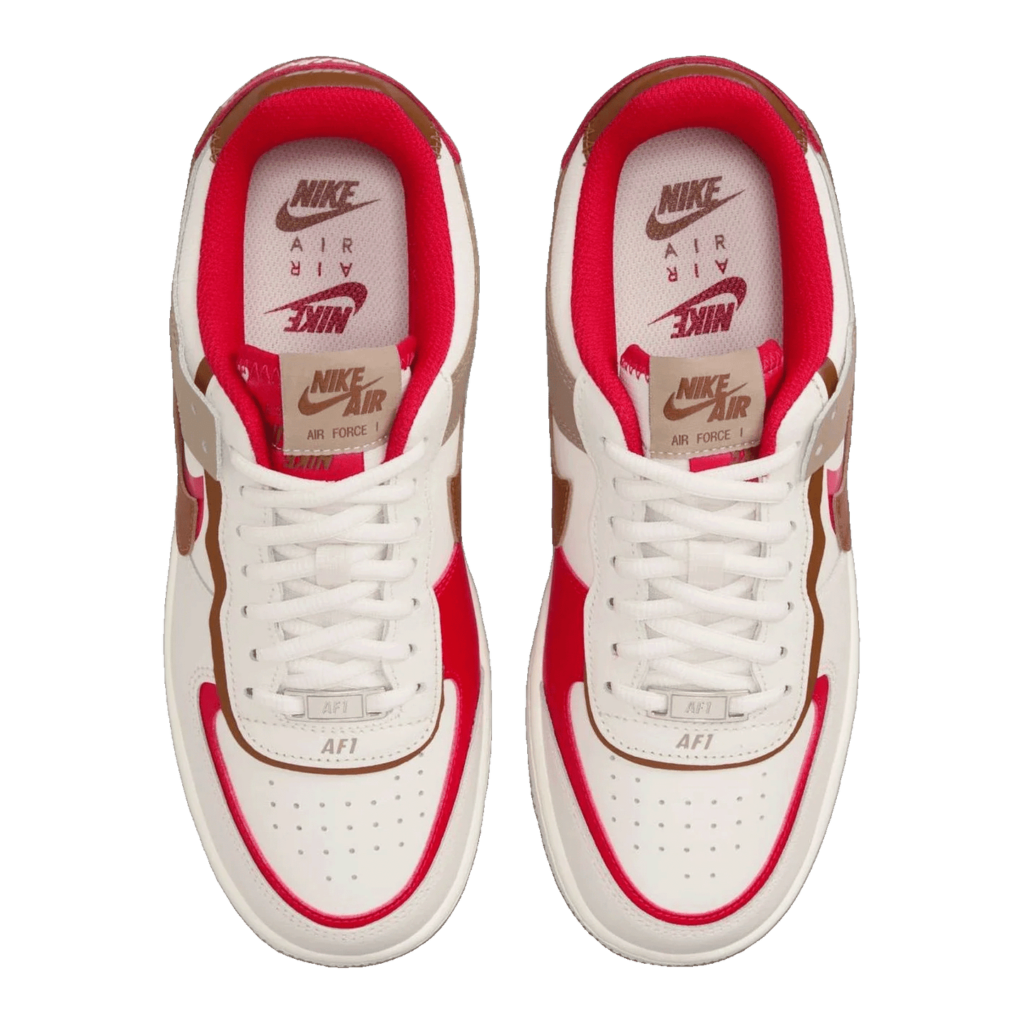 Nike Air Force 1 Low Shadow Phantom Fire Red Khaki (W) Oben
