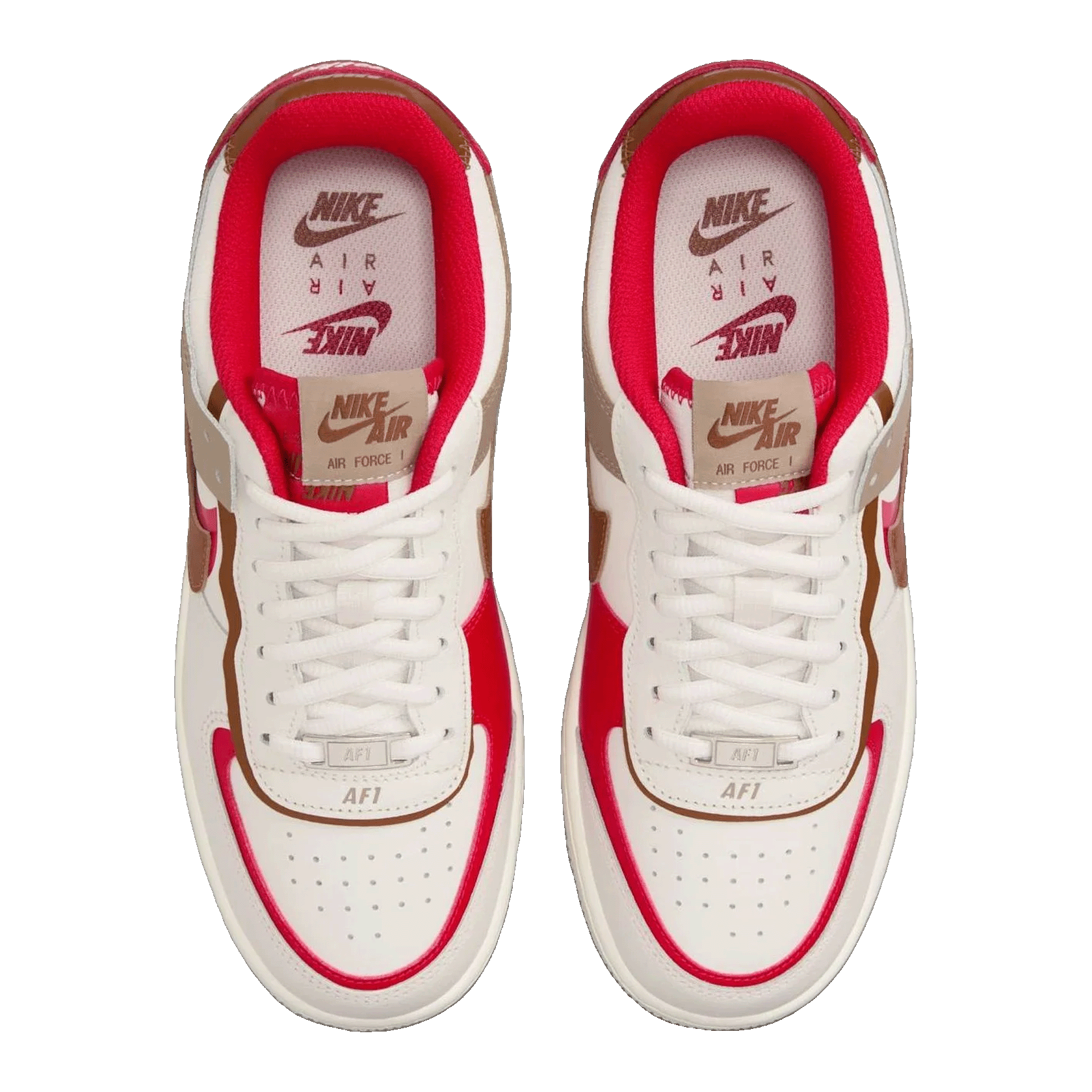 Nike Air Force 1 Low Shadow Phantom Fire Red Khaki (W) Oben