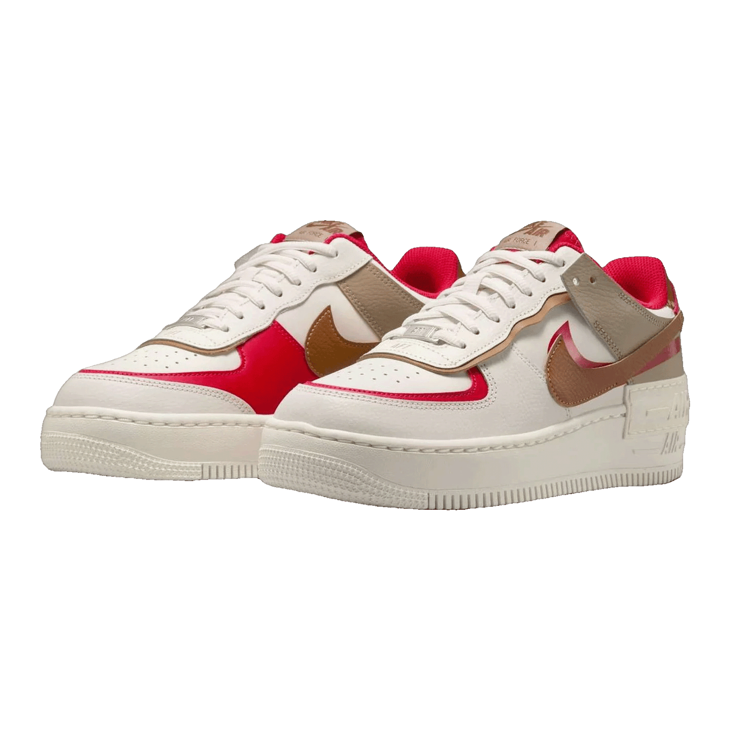 Nike Air Force 1 Low Shadow Phantom Fire Red Khaki (W) Side