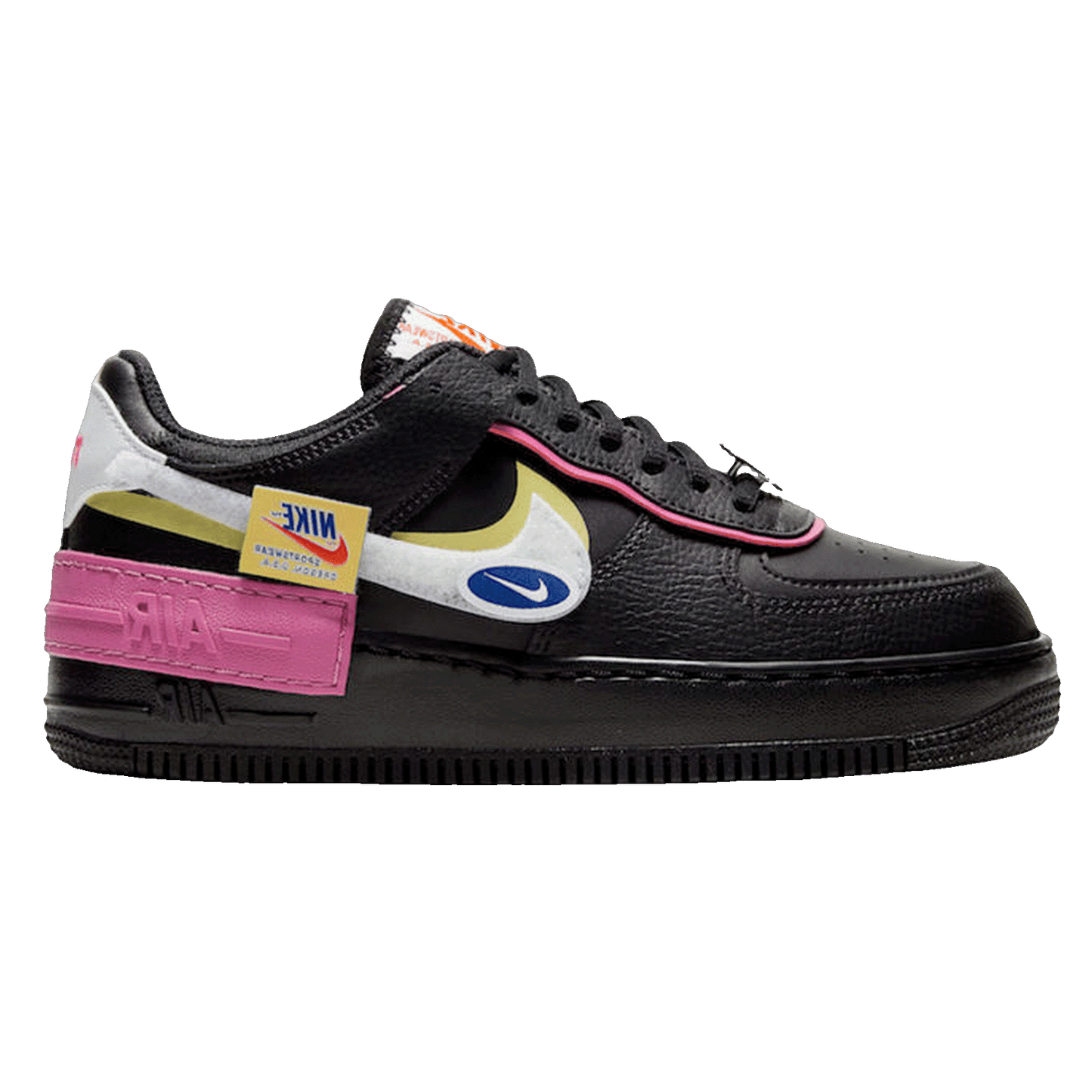 Nike Air Force 1 Low Shadow Removable Patches Black Pink (W)
