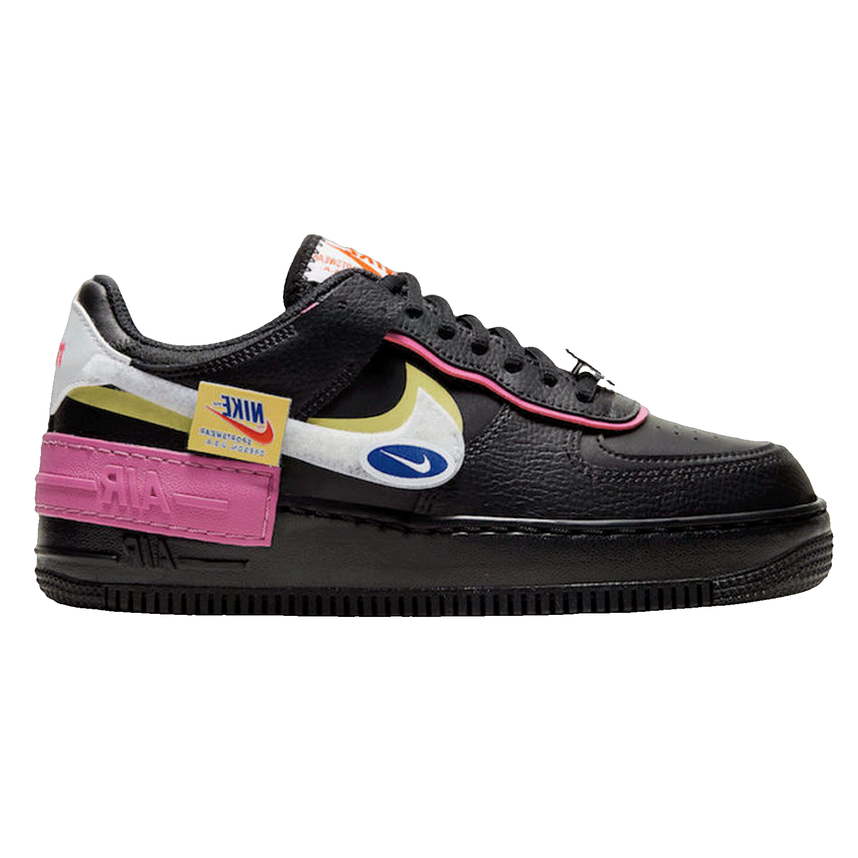 Nike Air Force 1 Low Shadow Removable Patches Black Pink (W)