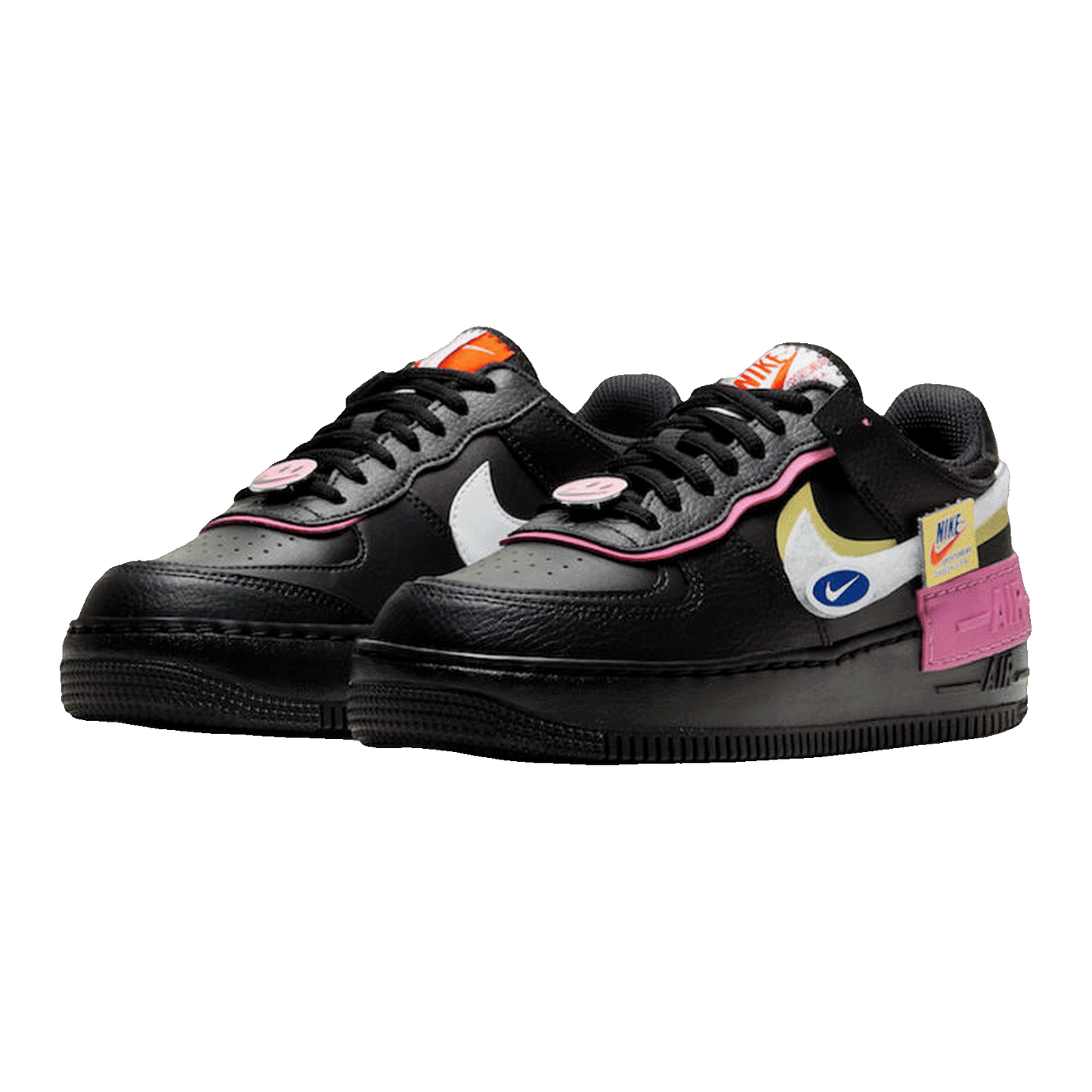 Nike Air Force 1 Low Shadow Removable Patches Black Pink (W) Side