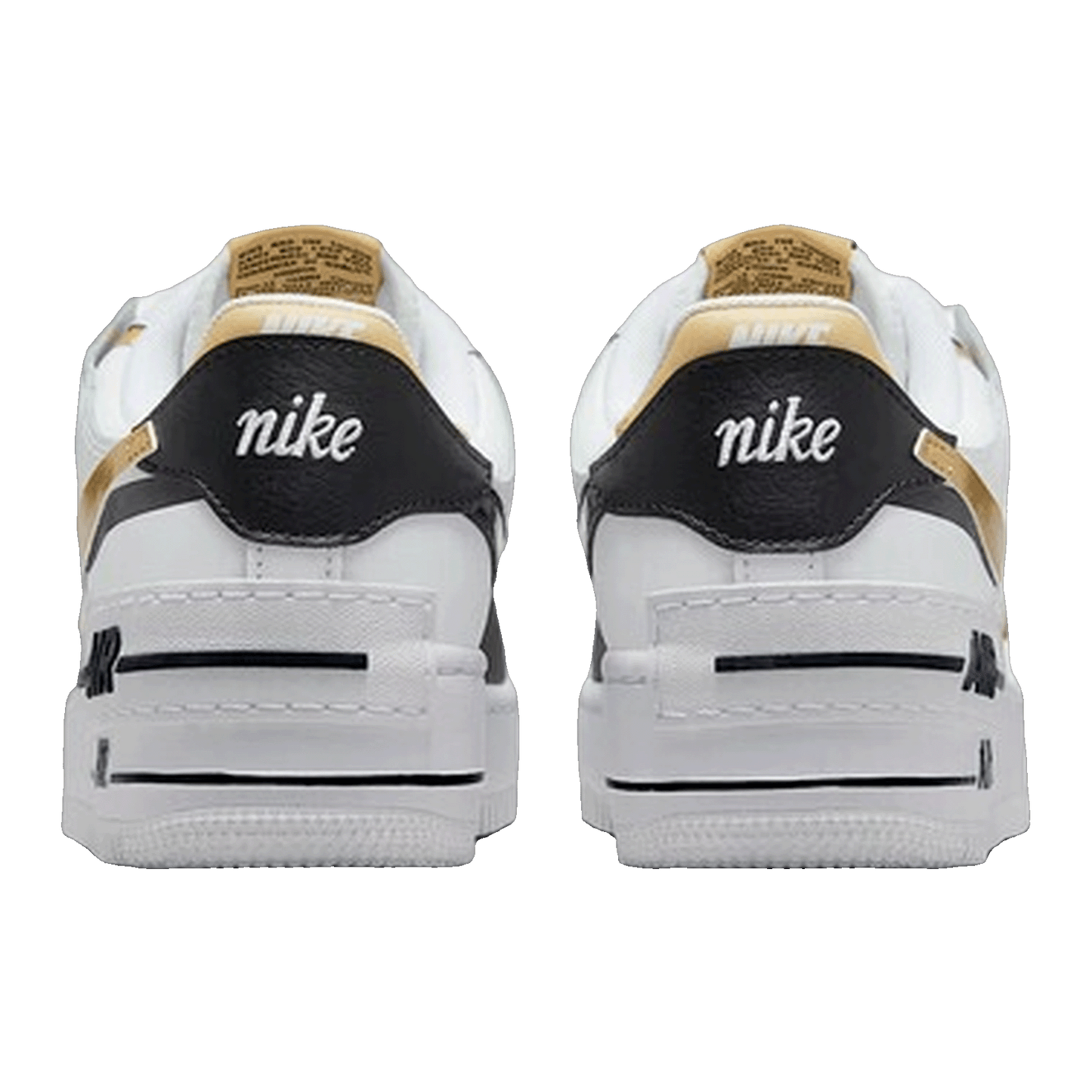 Nike Air Force 1 Low Shadow White Black Metallic Gold (W) Back