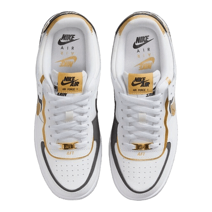 Nike Air Force 1 Low Shadow White Black Metallic Gold (W) Oben