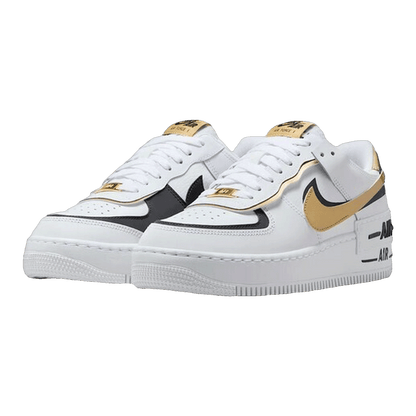 Nike Air Force 1 Low Shadow White Black Metallic Gold (W) Side