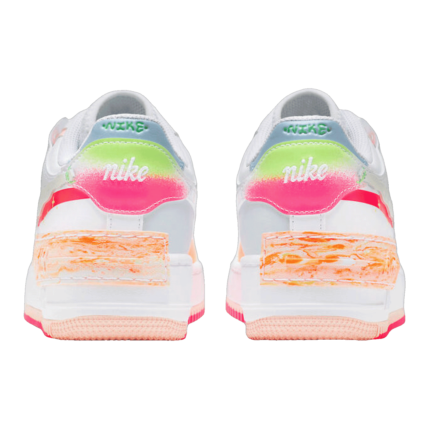 Nike Air Force 1 Low Shadow White Pink Orange (W) Back