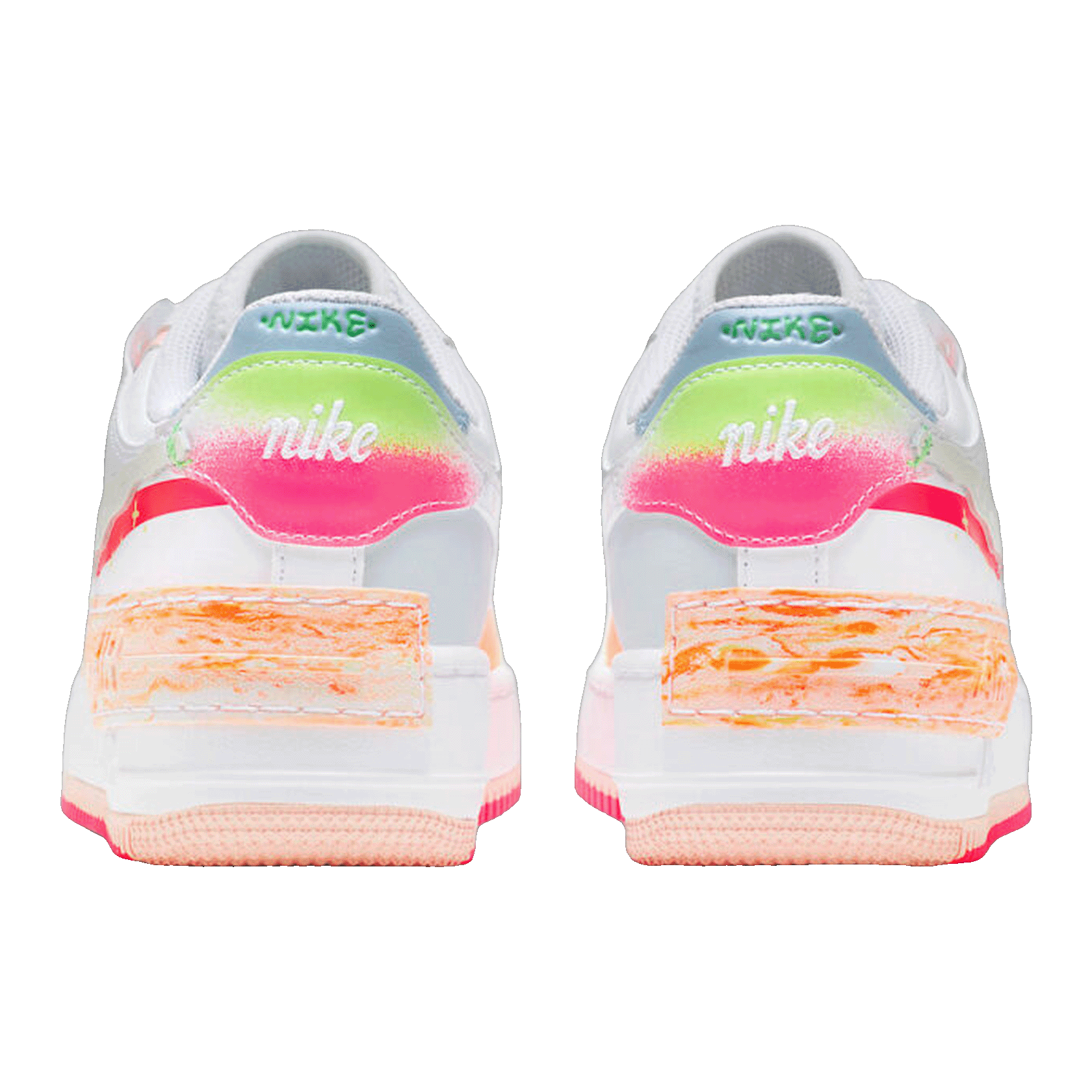 Nike Air Force 1 Low Shadow White Pink Orange (W) Back