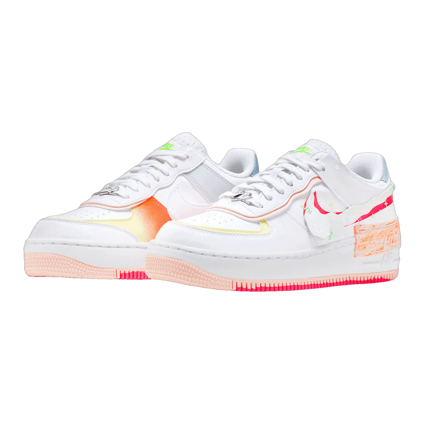 Nike Air Force 1 Low Shadow White Pink Orange (W) Side