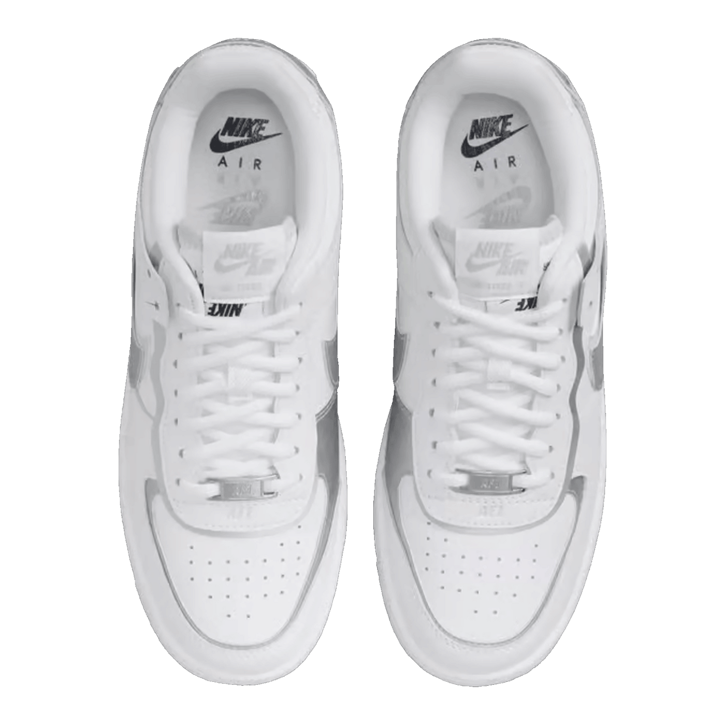 Nike Air Force 1 Low Shadow White Pure Platinum Metallic Silver (W) Oben