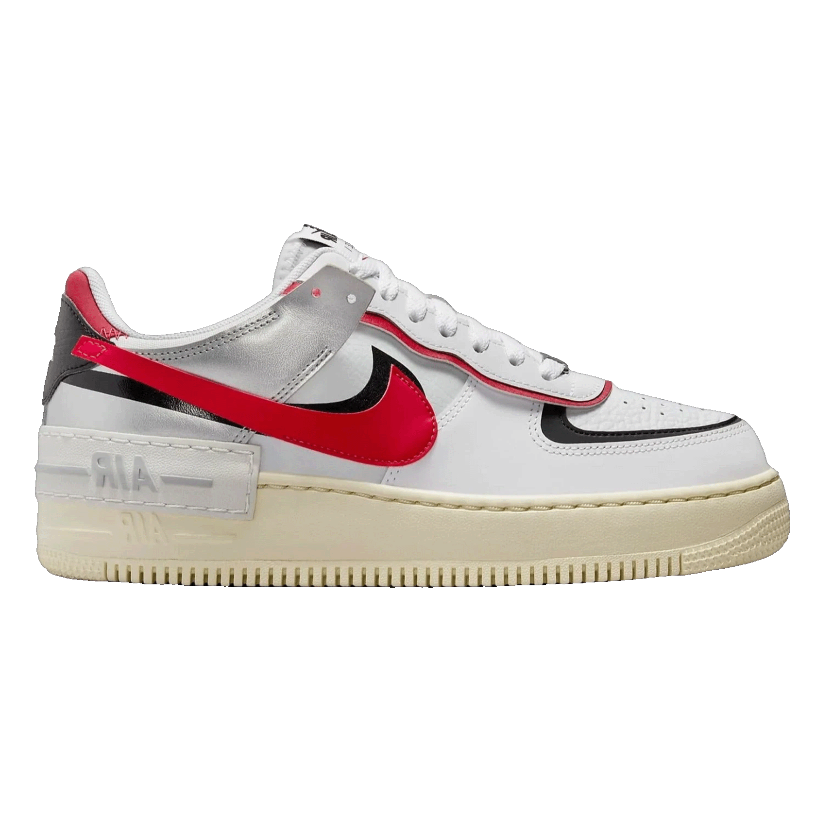 Nike Air Force 1 Low Shadow White Silver Gym Red (W)