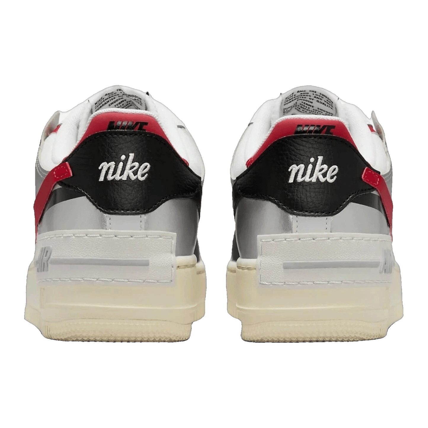 Nike Air Force 1 Low Shadow White Silver Gym Red (W) Back