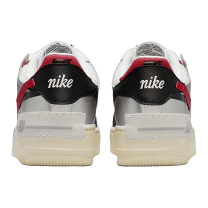 Nike Air Force 1 Low Shadow White Silver Gym Red (W) Back