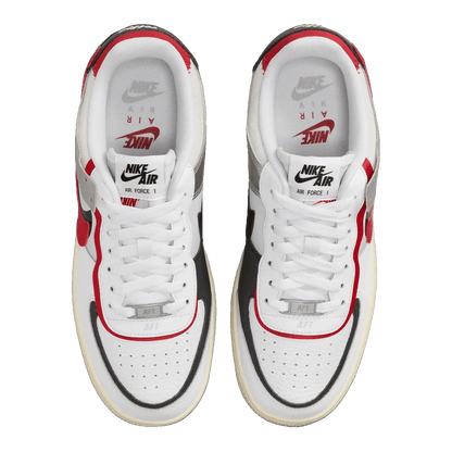 Nike Air Force 1 Low Shadow White Silver Gym Red (W) Oben