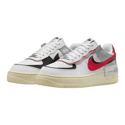Nike Air Force 1 Low Shadow White Silver Gym Red (W) Side