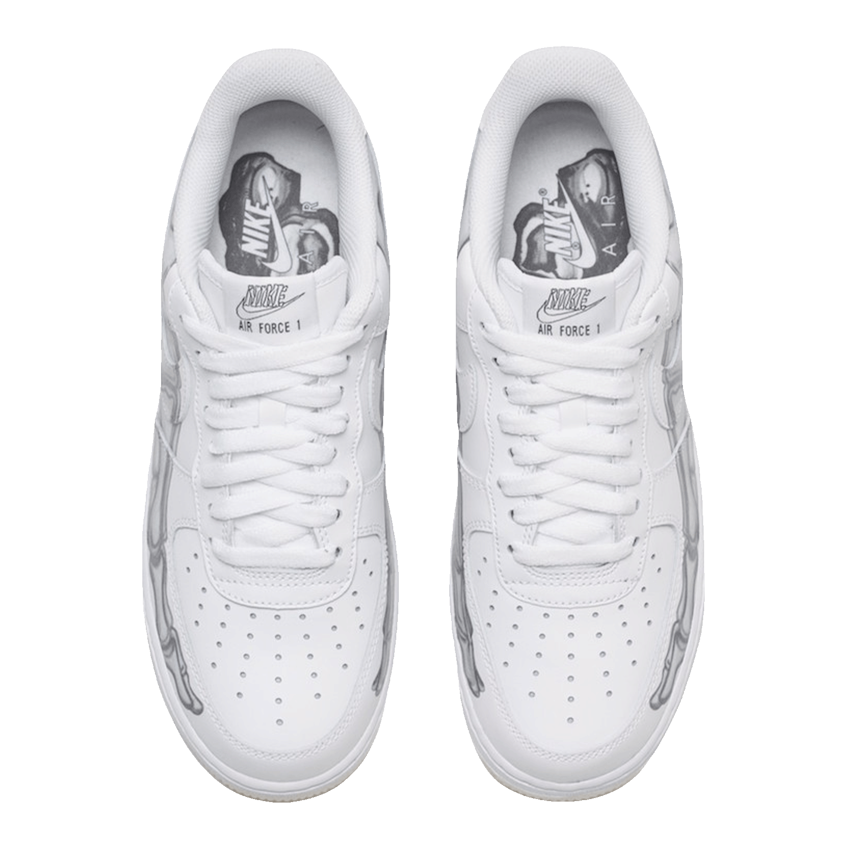 Nike Air Force 1 Low Skeleton Halloween (2018) Oben