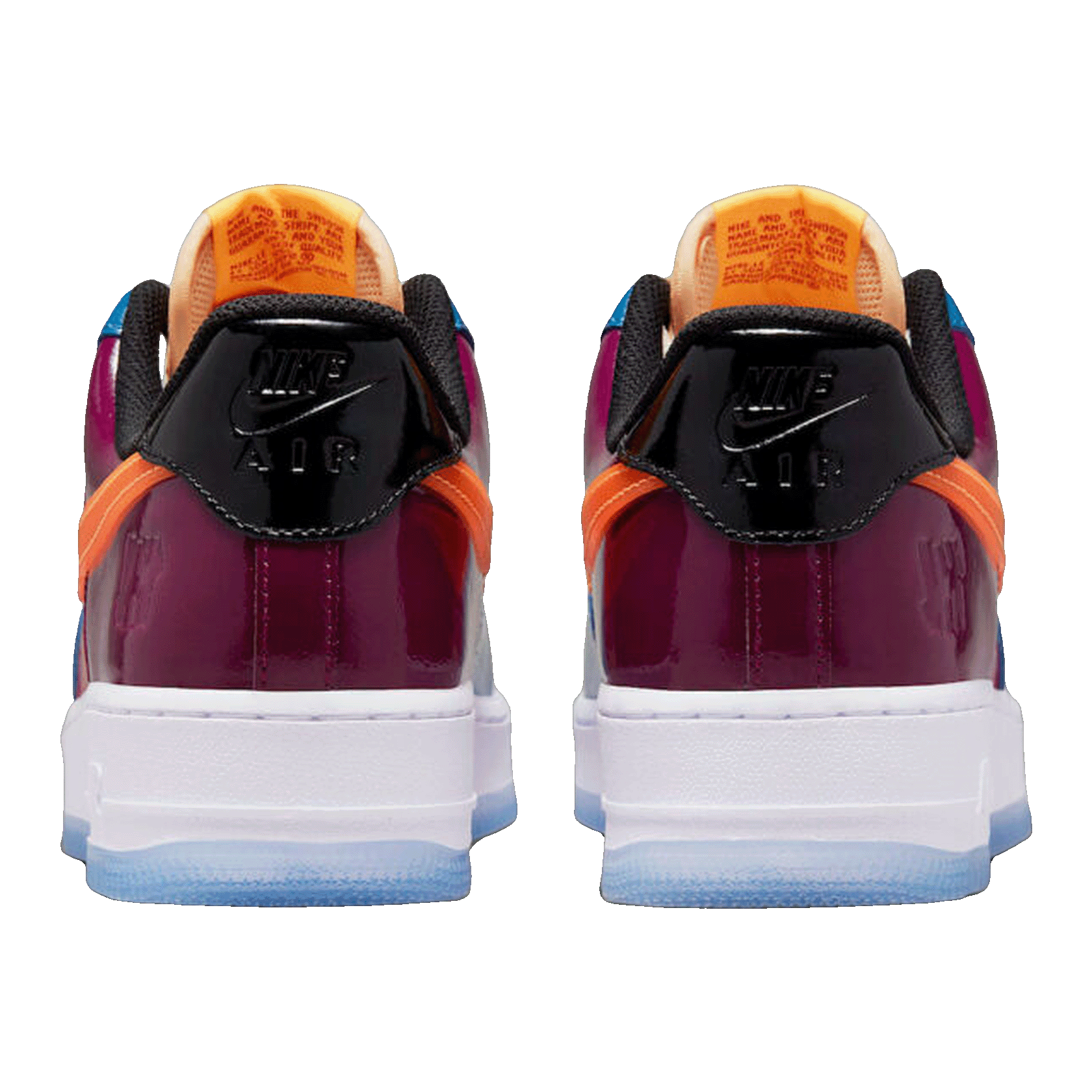 Nike Air Force 1 Low SP Undefeated Multi-Patent Total Orange Back