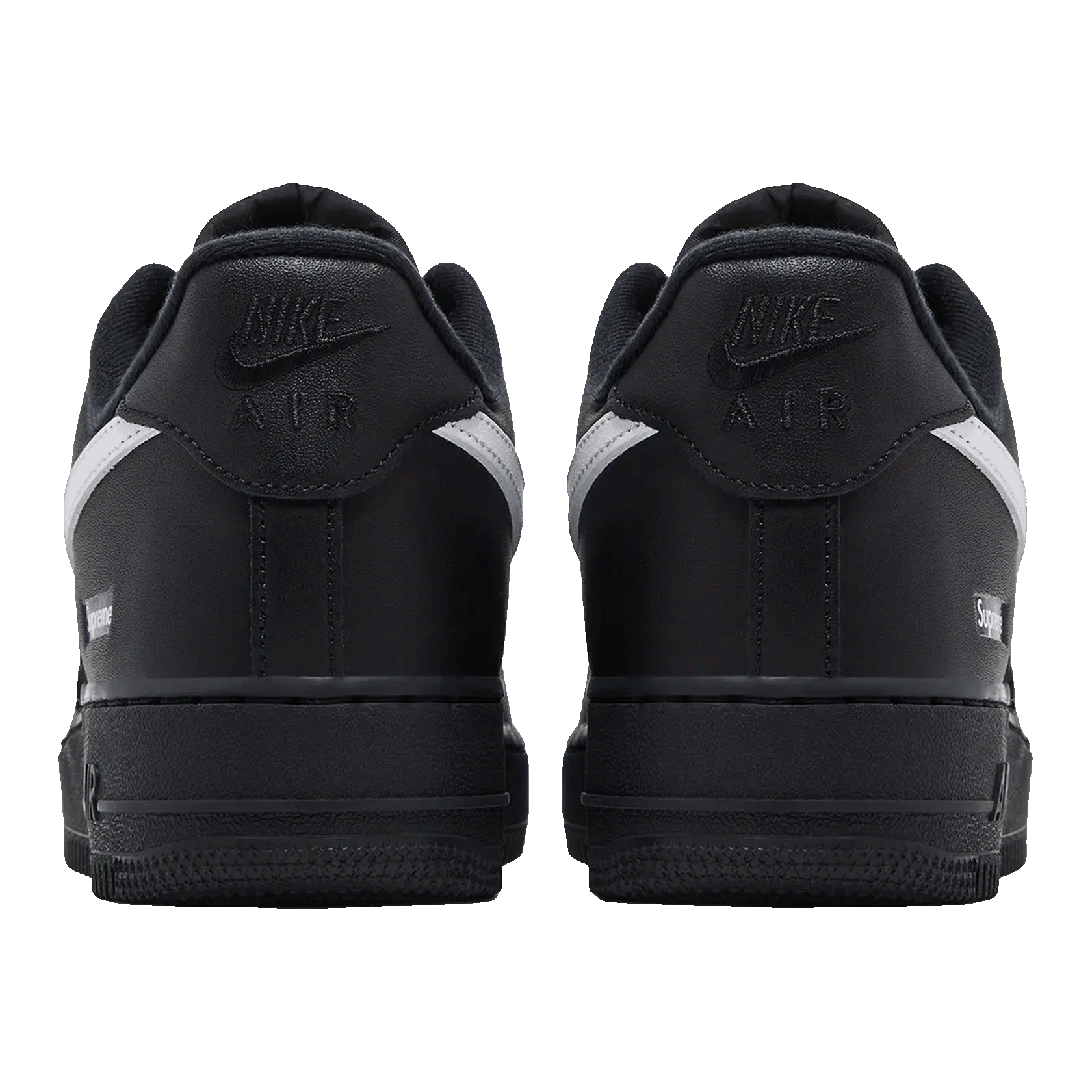 Nike Air Force 1 Low Supreme Black White Back