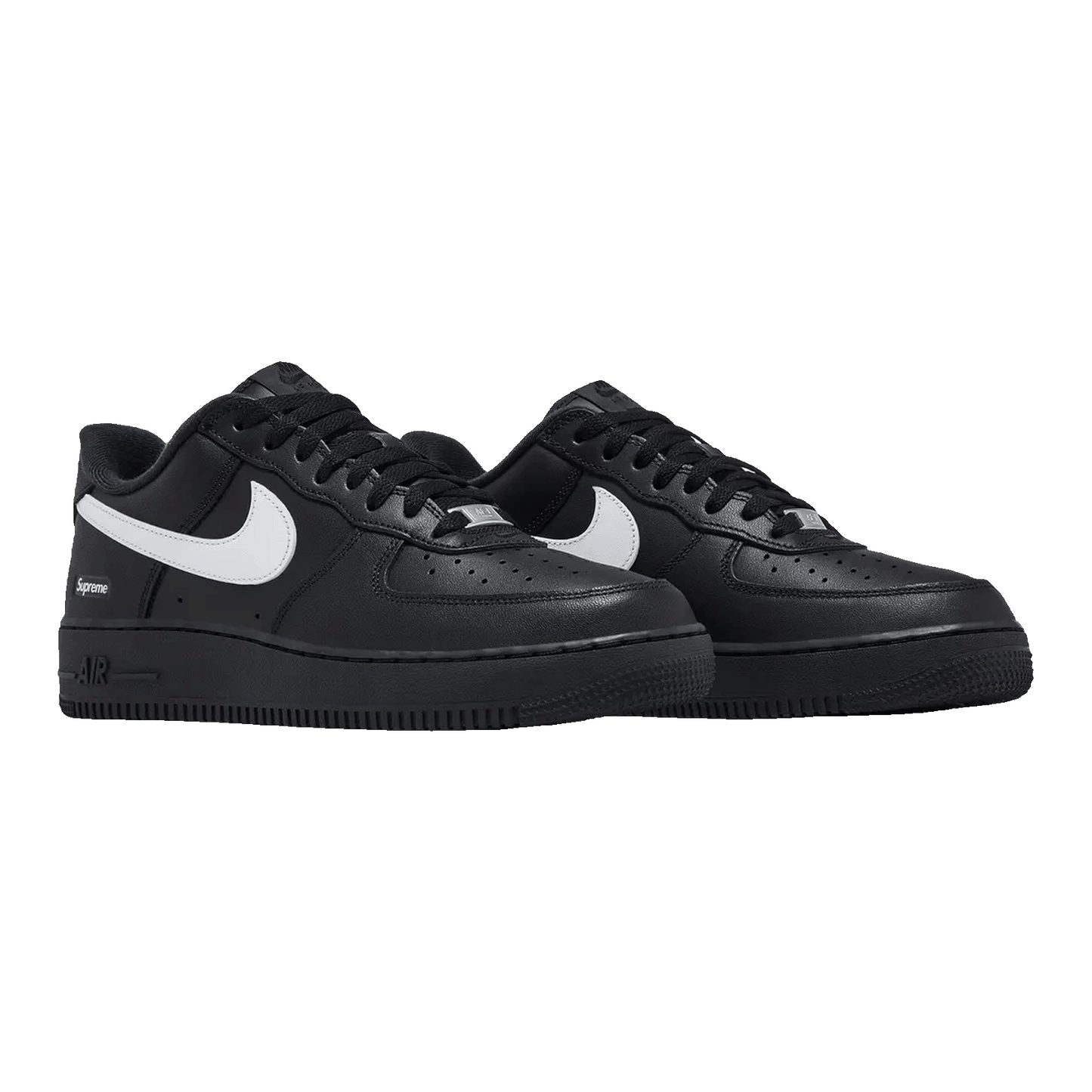 Nike Air Force 1 Low Supreme Black White Side