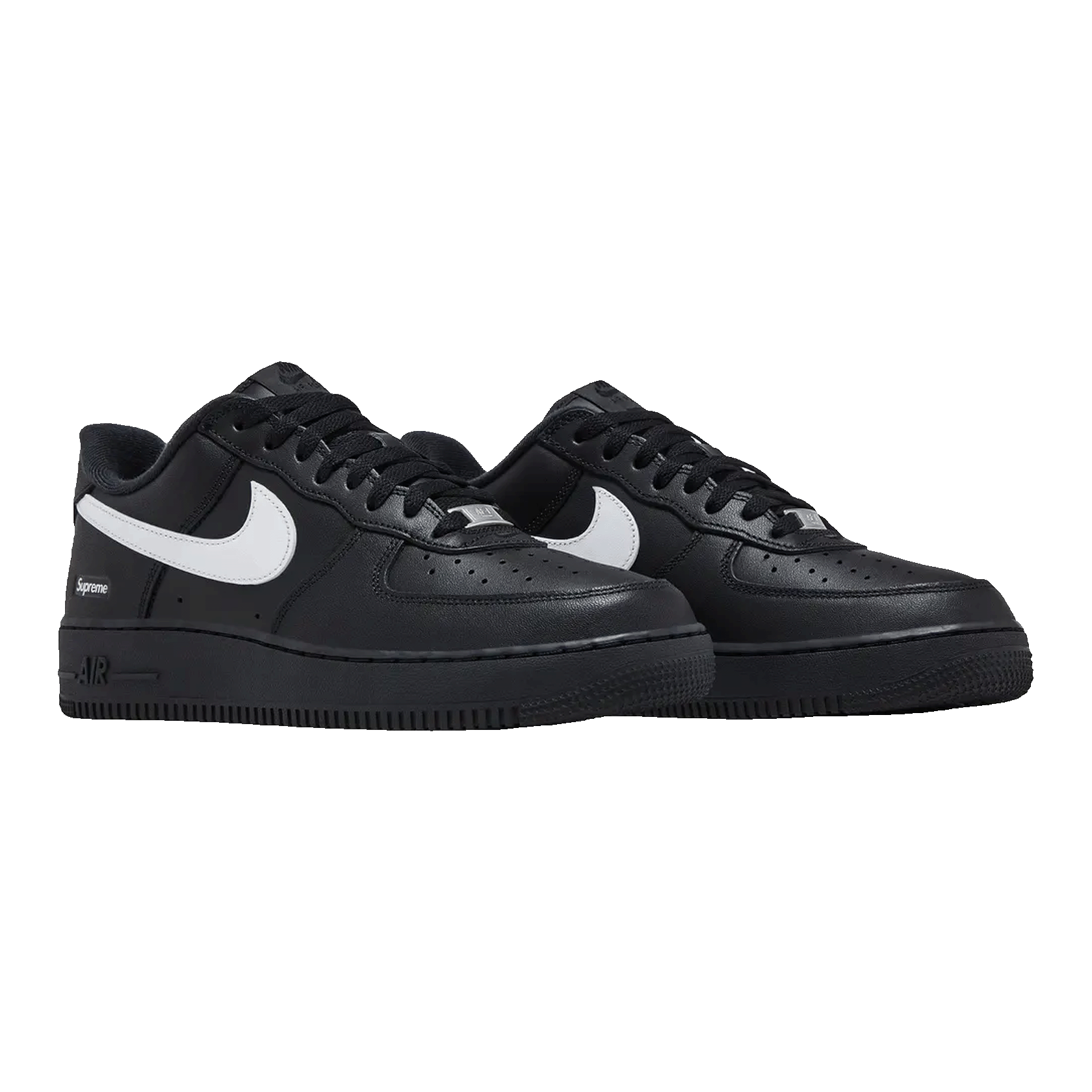 Nike Air Force 1 Low Supreme Black White Side