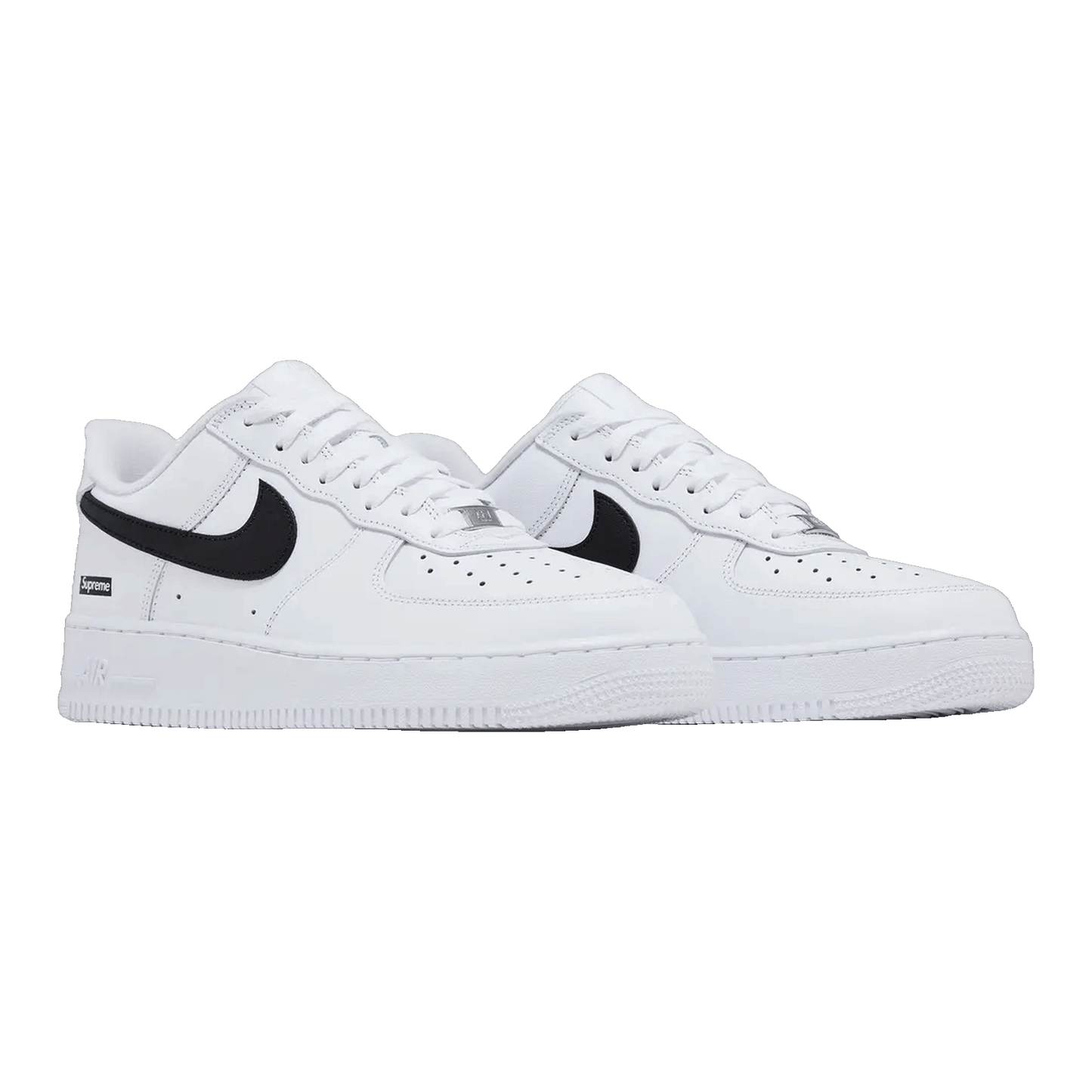 Nike Air Force 1 Low Supreme White Black Side