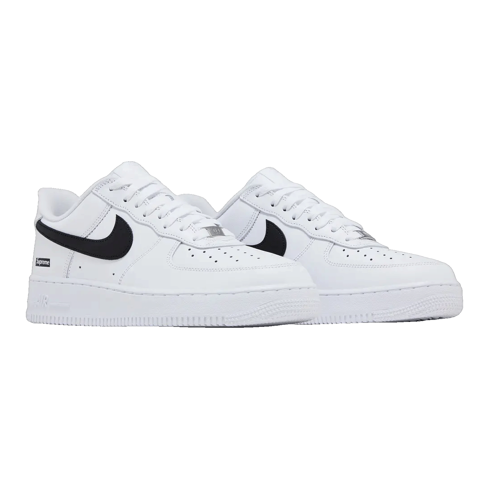 Nike Air Force 1 Low Supreme White Black Side