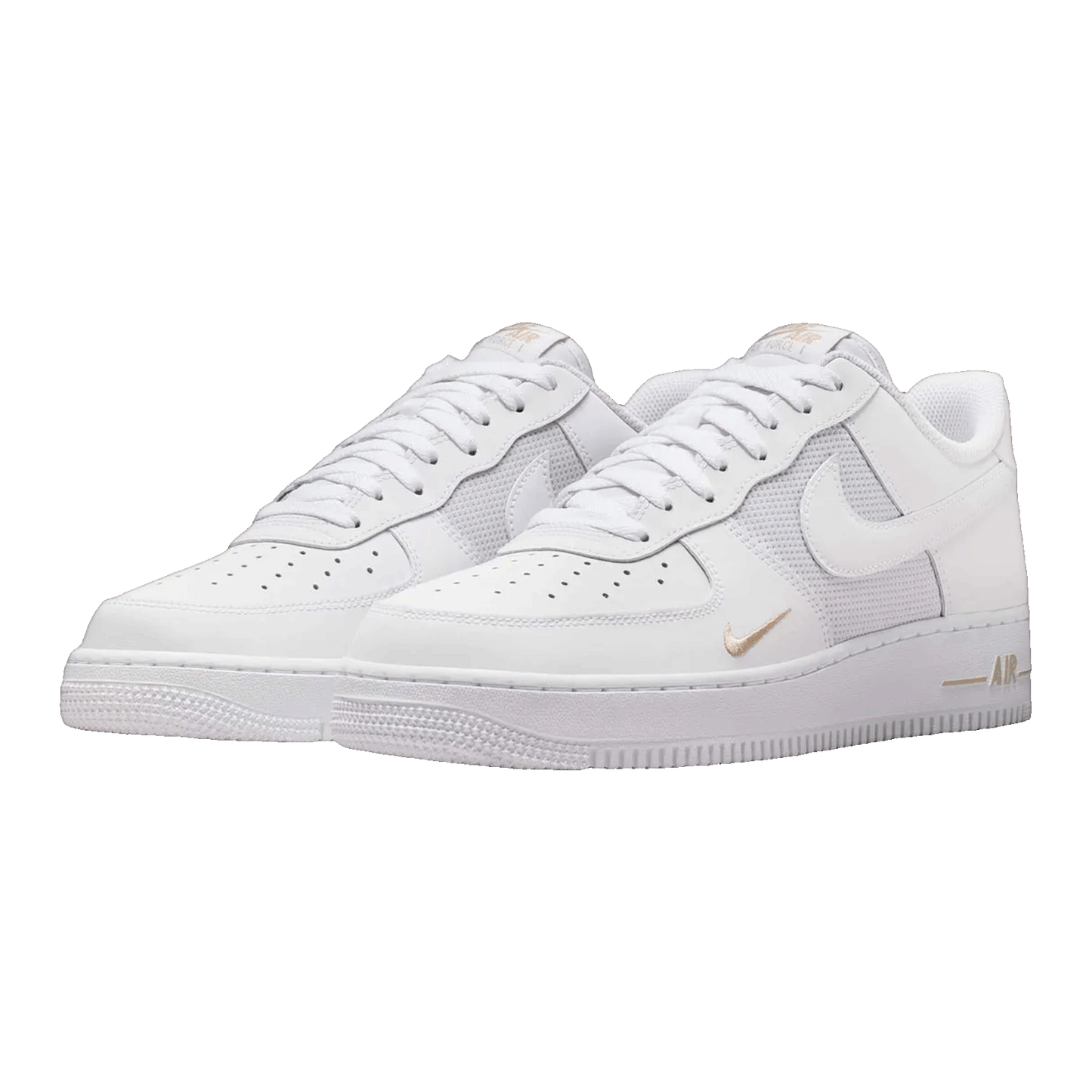 Nike Air Force 1 Low White Desert Khaki Mini Swoosh Side