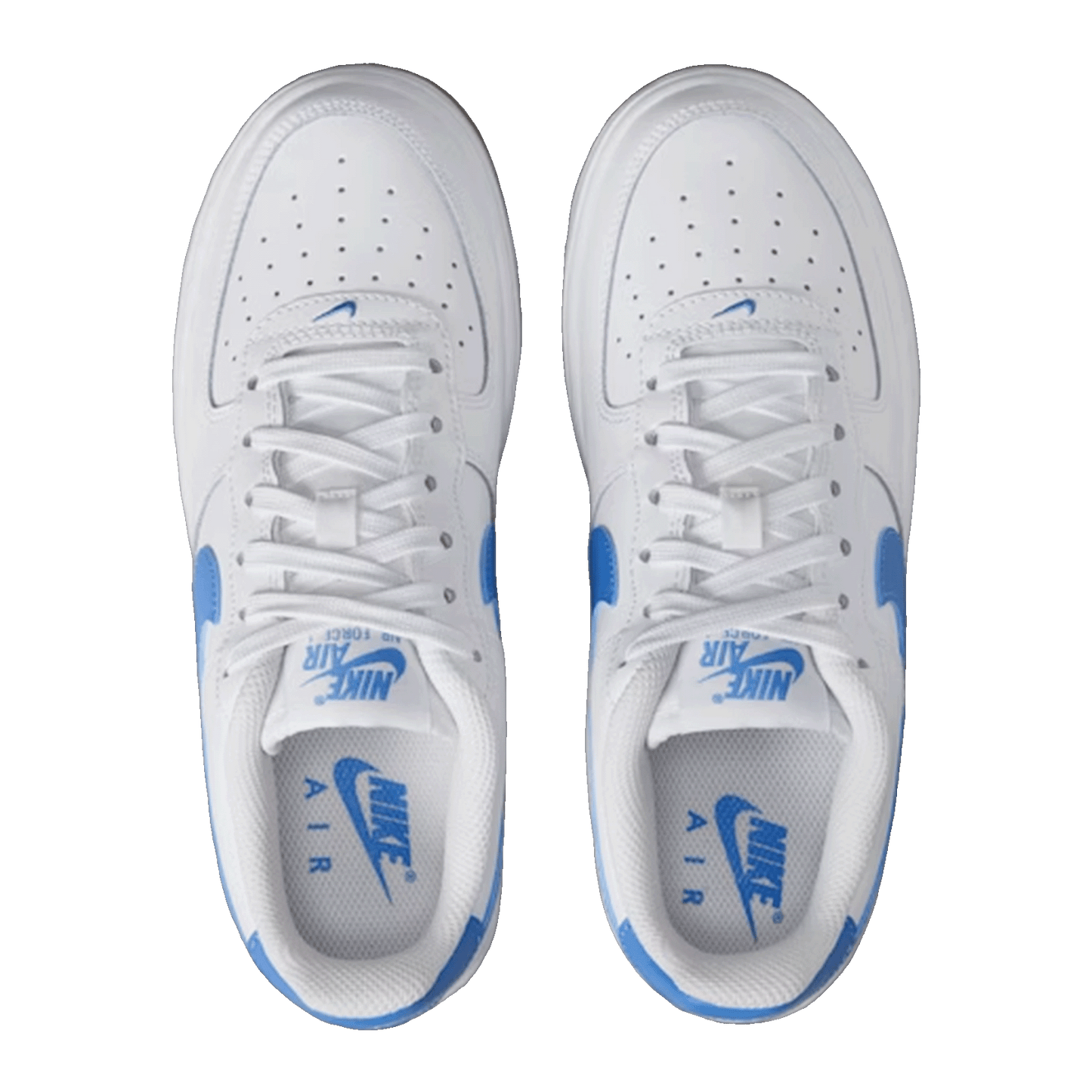 Nike Air Force 1 Low White Gum Light Brown Blue Beyond (GS) Oben