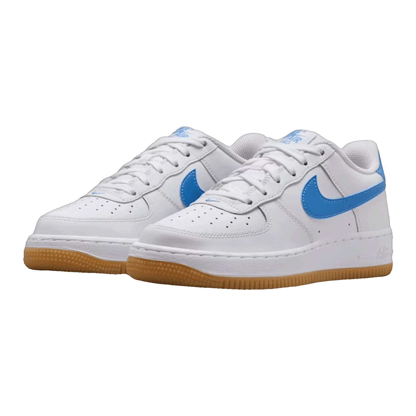 Nike Air Force 1 Low White Gum Light Brown Blue Beyond (GS) Side