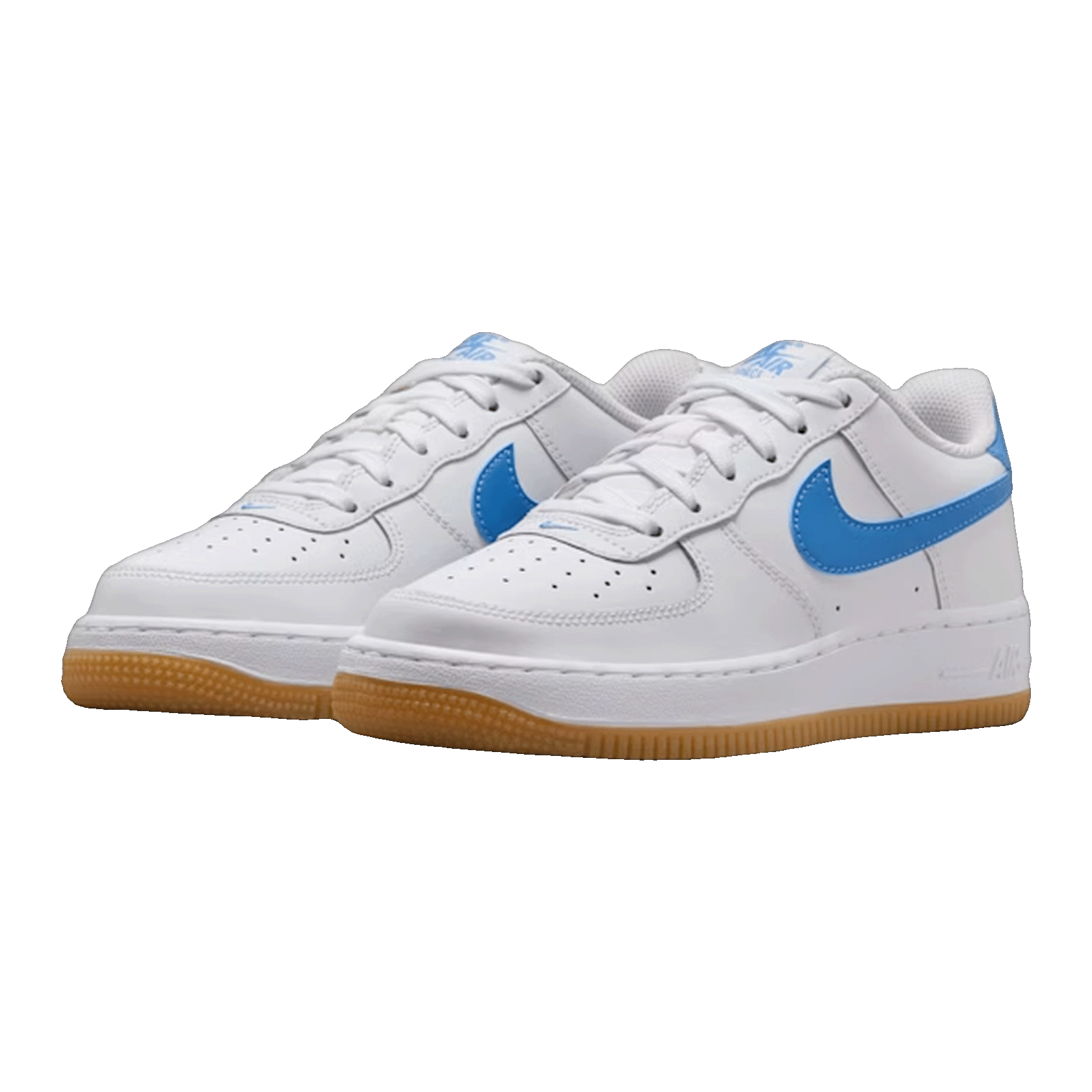 Nike Air Force 1 Low White Gum Light Brown Blue Beyond (GS) Side
