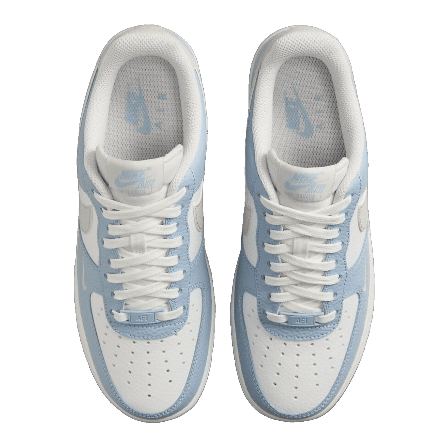 Nike Air Force 1 Low White Light Armory Blue Mini Swoosh (W) Oben